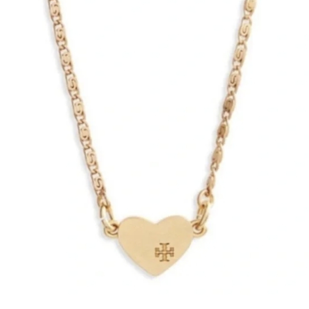 TORY BURCH Heart Gold Necklace